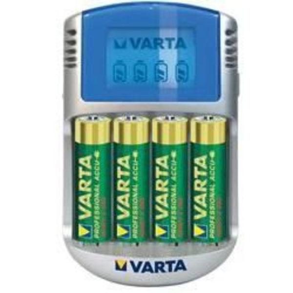 Batteriladdare - VARTA - Power-Play + 4 R6 2500 mAh Ready2Use batterier - LCD - Vuxen