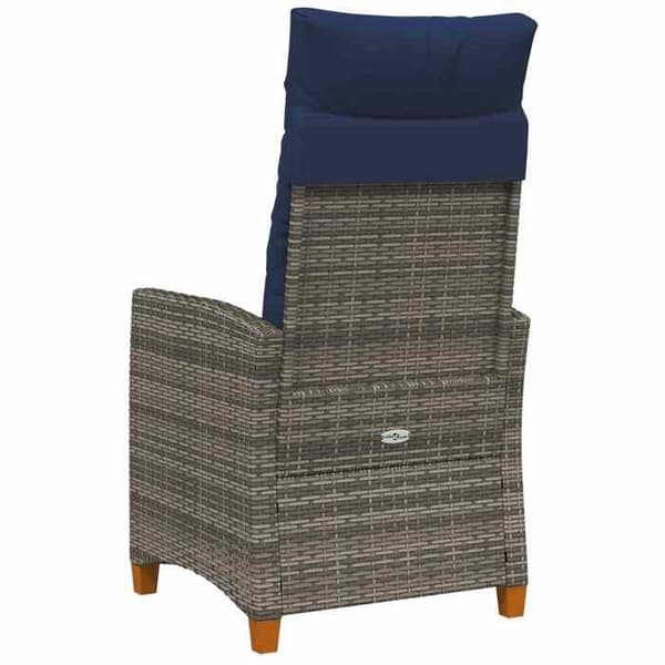 vidaXL Recliner med tebricka 62 x 64 x 112 cm polyrotting 42026810