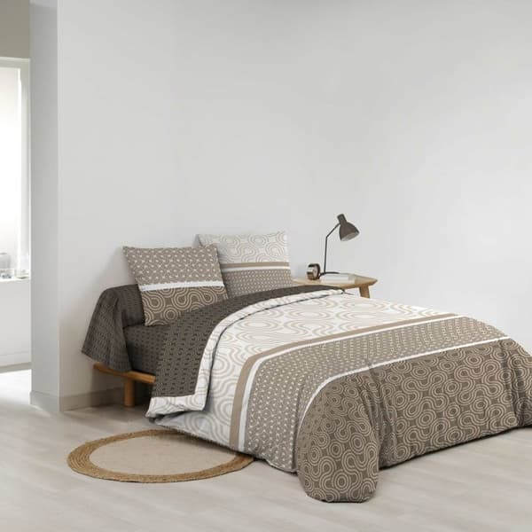 Sängkläder 6 delar PACHA – 260 x 240 cm – 100% bomull – 42 trådar/cm² beige
