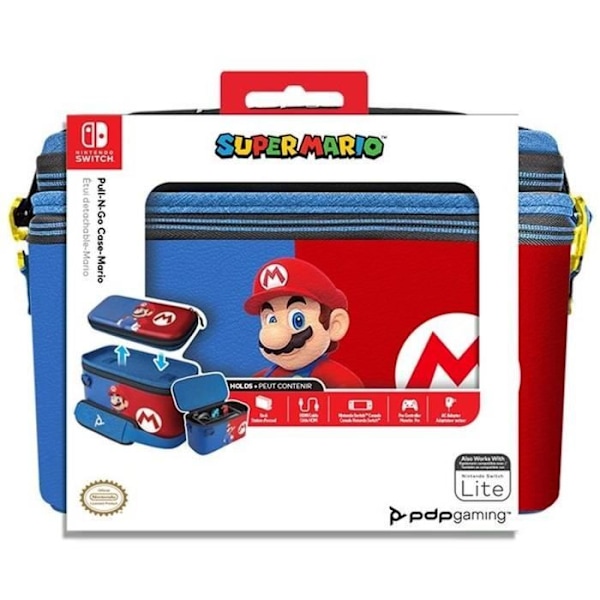 Förvaringsbox - PDP - Pull N Go - Mario: Power Pose - Switch Blå