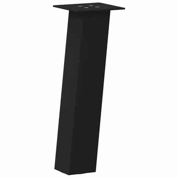 vidaXL Bordben 4 delar Svart 30 cm Stål 4012496