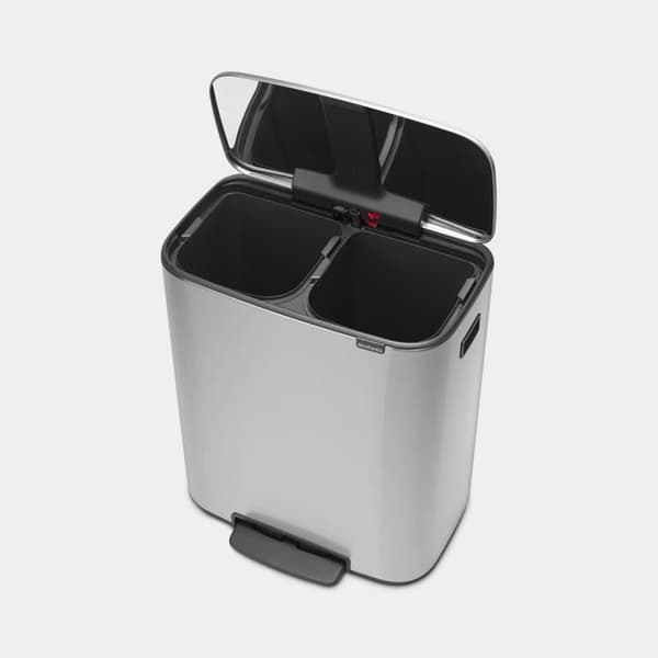 brabantia - pedalkorg 2x30l matt stål - 211461