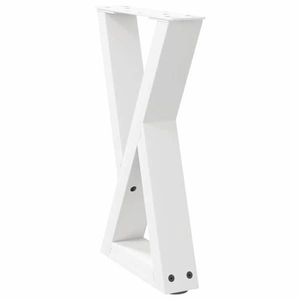 vidaXL Skrivbordsben 2 stycken Vit 28 x (42-43,3) cm Stål 4012697
