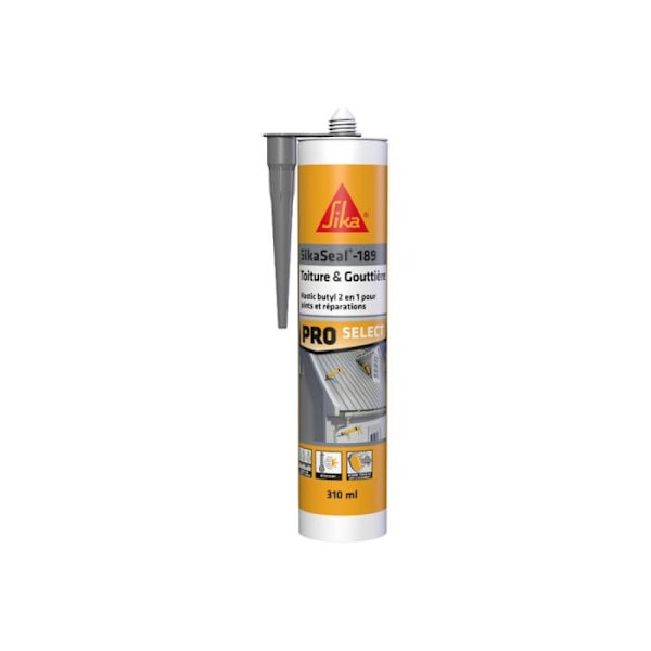 Mastic - SIKA - Sikaseal 189 - Grå butyl - 310 ml - Väderbeständig Grå