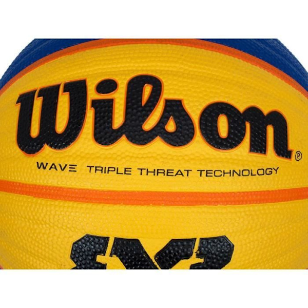 3 x 3 replika basketboll storlek 6 - Wilson UNI Yellow - För basketspelare över 13 år Gul