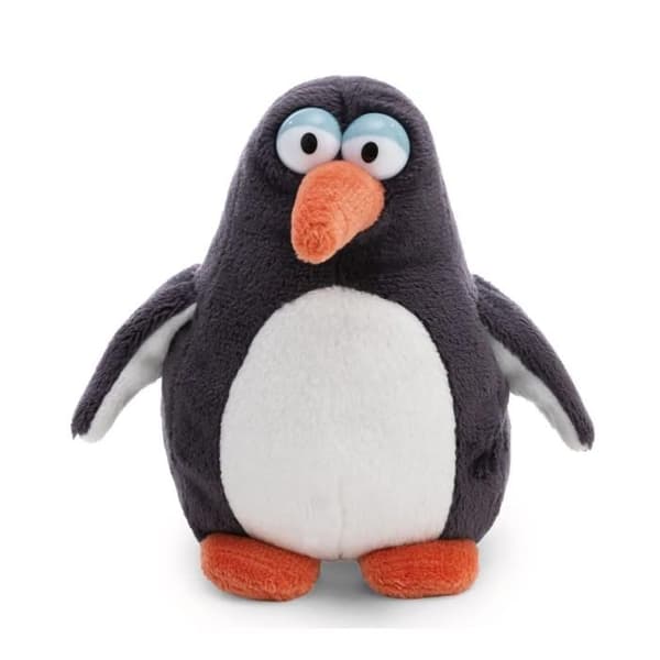 Sittande pingvinplush Nici Jorge Thunder - Grå - 30 cm grå/orange