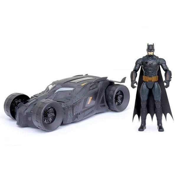 30 cm Batman statyett med sin Batmobile - BATMAN - Pack Batman + Batmobile - Mixed - Svart Svart