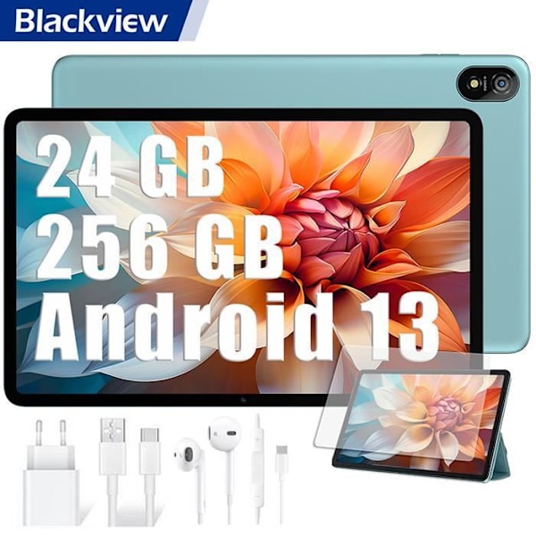 Blackview Tab 18 Touch Tablet 11,97 tum Android 13 2,4G+5G Wifi, RAM 24GB ROM 256GB-SD 1TB 8800mAh Tablet PC - Grön