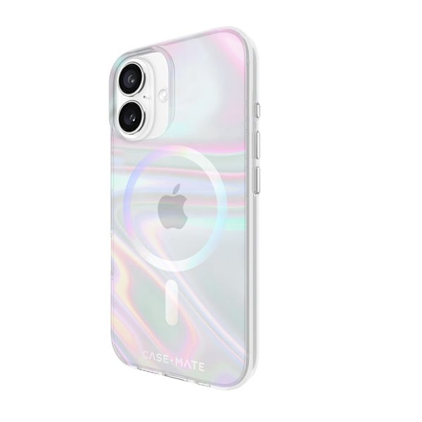 Skyddande skal - Case-Mate - iPhone 16 - Iriserande - Semi-hårt - Tvålbubbla Iriserande