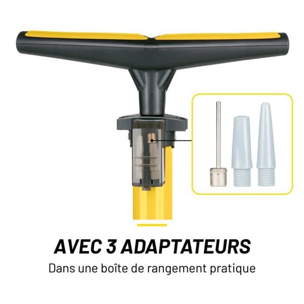 Dunlop Cykelpump med Manometer Gul