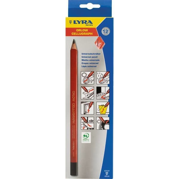 Triangulär krita - Lyra - Förpackning med 12