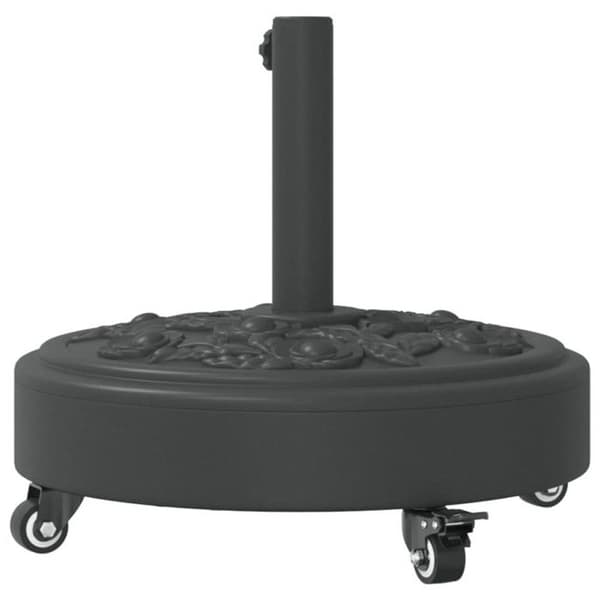 Parasolbas med hjul för master Ø38 48 mm 27 kg rund