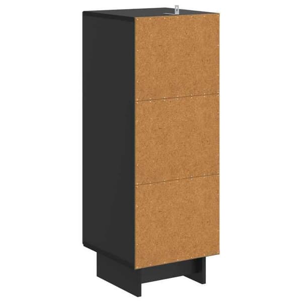 vidaXL Buffé Svart 33 x 34,5 x 90 cm Ingenjörsträ 893906