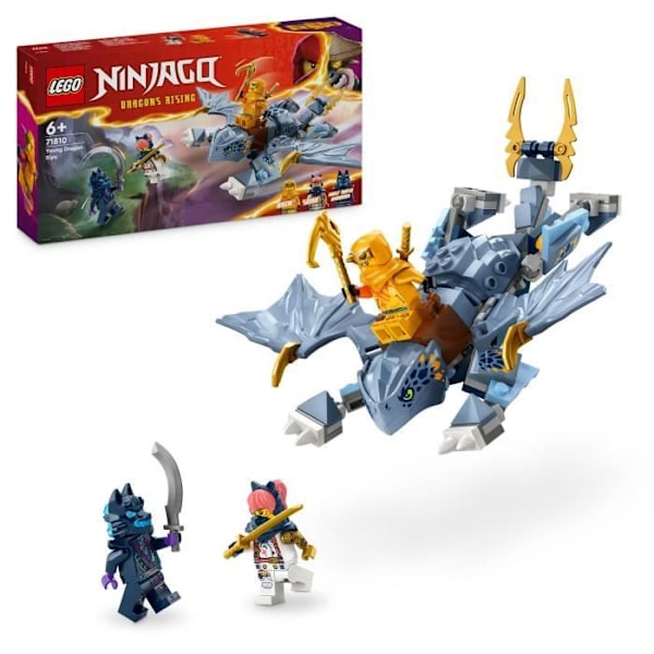 LEGO NINJAGO 71810 Den unga draken Riyu, byggsats, 3 minifigurer Ninja Grön