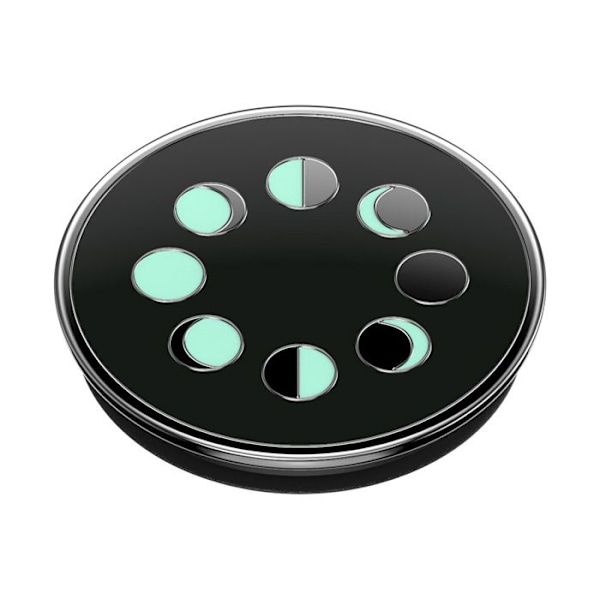 Stöd för smartphone - Popsockets - Fosforescerande retro-emalj - Svart/Blå/Silver - 39,74x7x24,25 mm svart/blå/silver