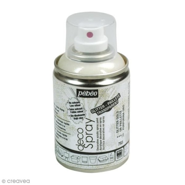 DecoSpray sprayfärg 100 ml DecoSpray hantverksfärg: Färg: GuldglitterMängd: 100 ml (omslag