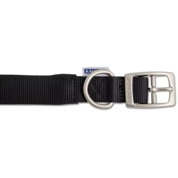 Ancol Vadderad Nylon Spänne Krage - Svart - 45,7 cm