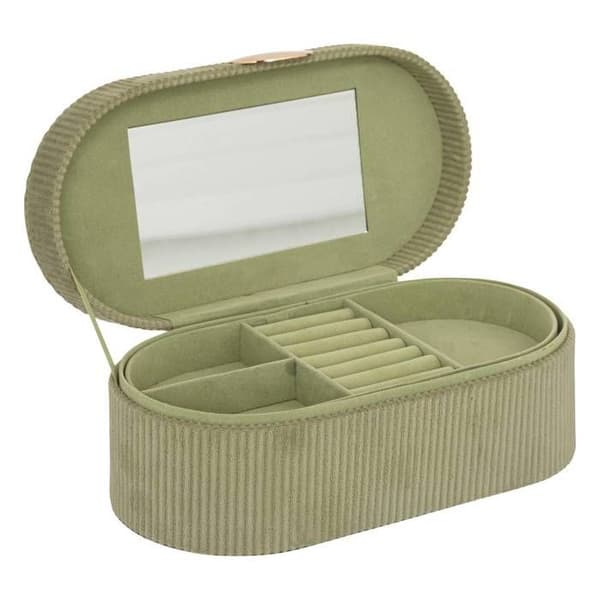 Smyckeslåda "Enya" grön kaki 25x10cm Grön khaki