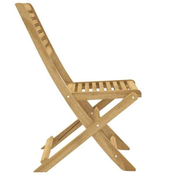 vidaXL 4-pack Fällbara Trädgårdsstolar, Stolar med Ryggstöd, Utomhusmöbler för Terrass, Modern, Massivt Trä 365740