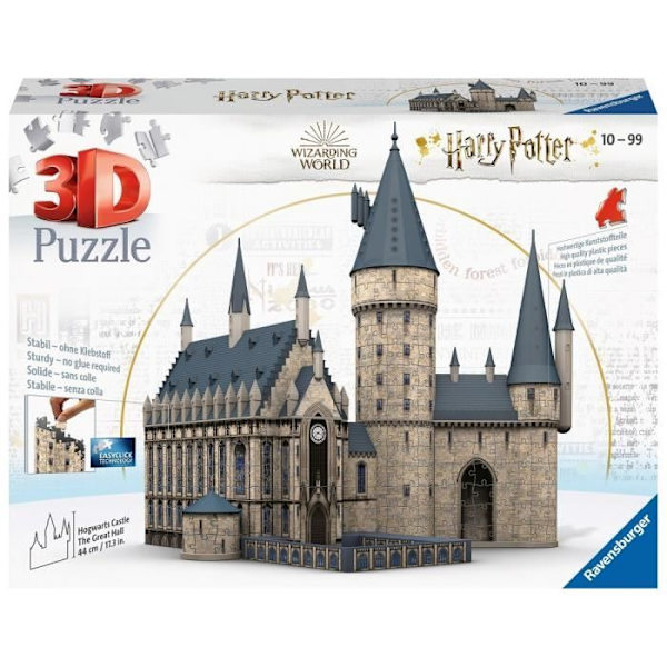 3D-pussel Hogwarts Castle - Ravensburger - 540 bitar - Harry Potter - utan lim Flerfärgad
