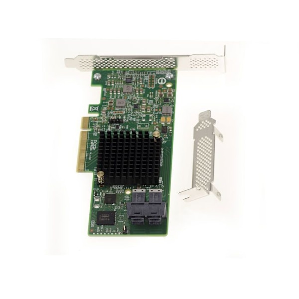 PCIe 3.0 SAS 12GB 8 interna portar styrkort med RAID 0 1 1E 10. OEM-modell 9311-8i. Hög och låg profil, SAS3008 Chipset