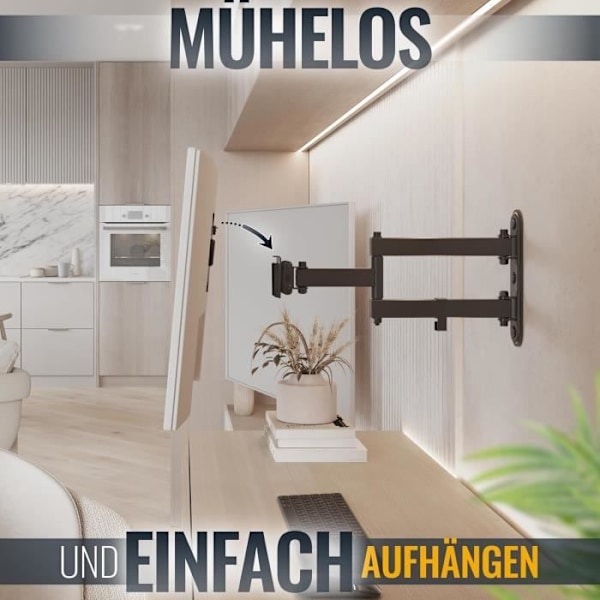 Stöd Mural TV - RICOO - S7311 - 13-27 tum - Neigen +12/-3° - Orientering 180°