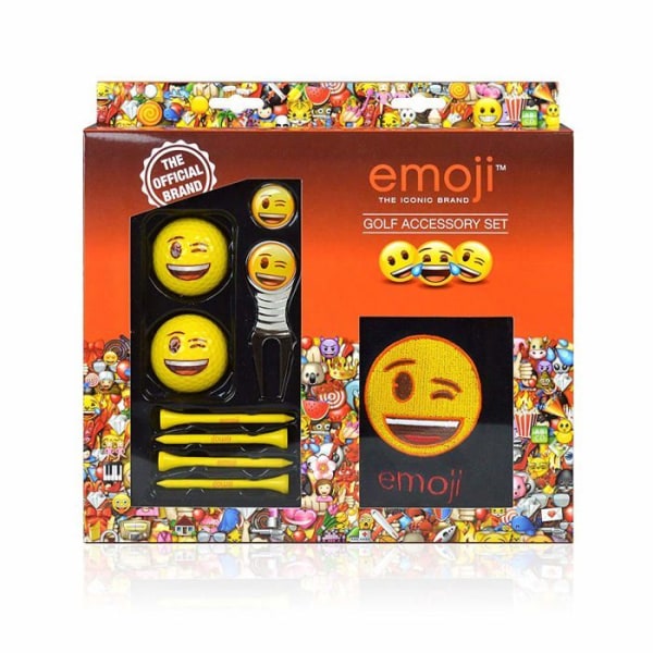 Keps - Emoji klubbskydd - EMGS004 - Wink Presentbox för unisex golf nybörjare, Wink