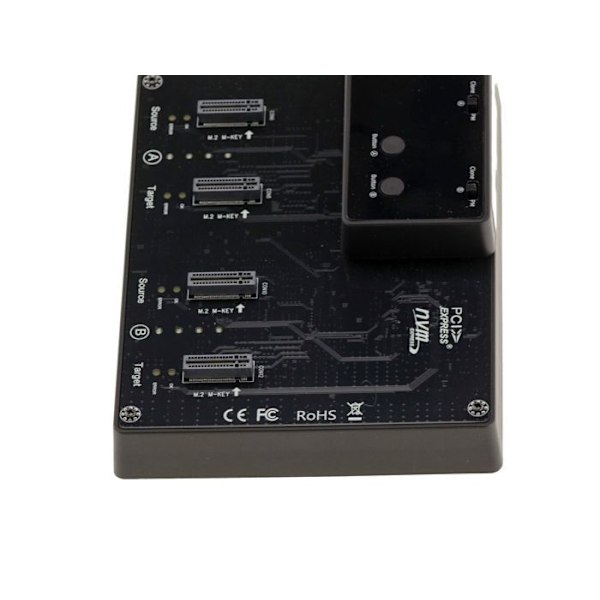 USB-dockningsstation för 4 M2 NVMe SSD, USB3.2 Gen2 10GB-anslutning. Dockning med KLONINGSFUNKTION och extern strömförsörjning