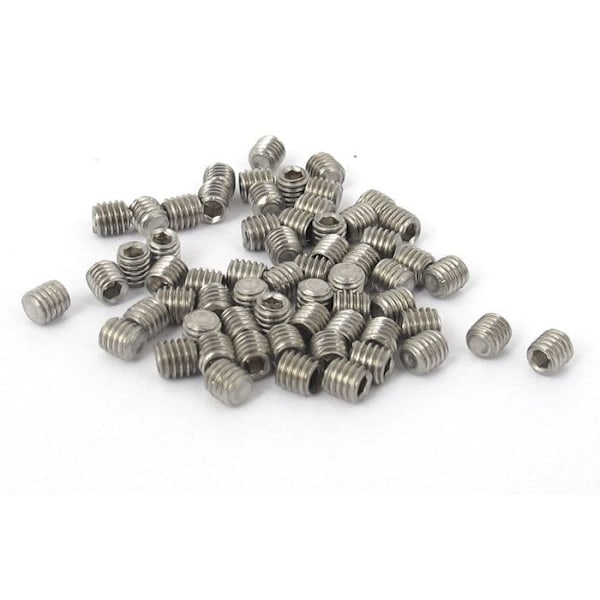 Vis cachée - Inox - M3 x 3 mm - Förpackning med 50 - Sexkantshuvud - Silverfärgad Silver