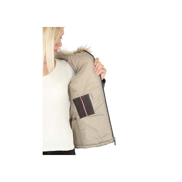 Doudoune Oakwood Happy i läder ref cco43970 Choklad kastanj S