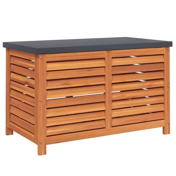 Förvaringslåda för trädgård 90x48x55 cm eukalyptus trä