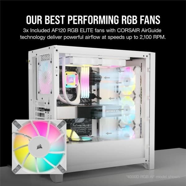 PC-chassi - CORSAIR - FRAME 5000D RS ARGB Airflow - Mid-tower - Vit - CC-9011310-WW