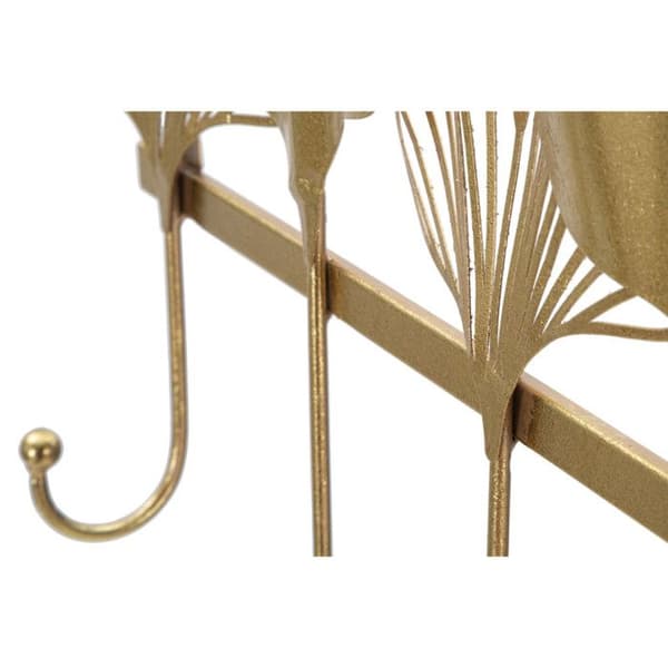 Väggkrok Design 5 Krok "Löv" 49cm Guld guld-