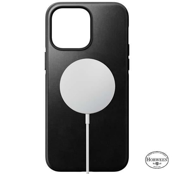 Coque - Nomad - Modern Horween - Kompatibel med MagSafe - iPhone 14 Pro Max - Svart Läder Svart