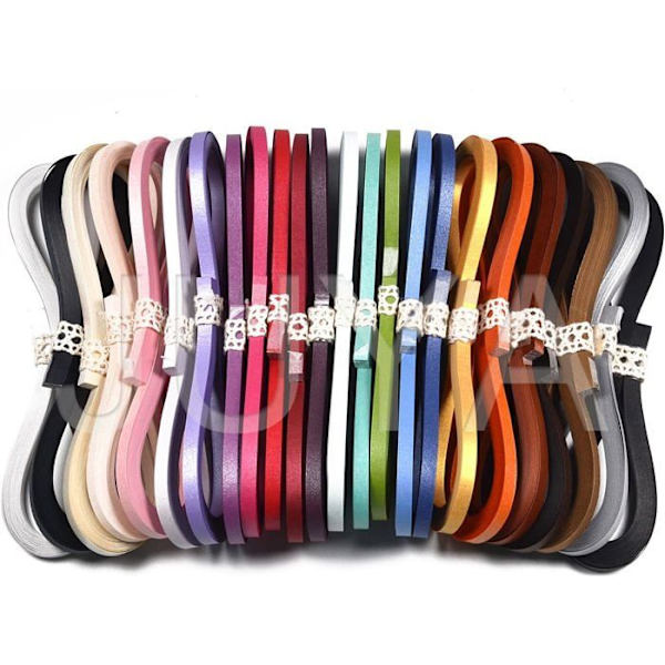 Juya scrapbooking kit - QP355C24-05 - Metalliskt quillingpapper 2/3/5/7/10 Bredd tillgänglig (24 färger, bredd 5 mm)