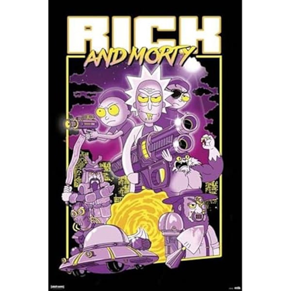 Affisch - GRUPP ERIK - Rick och Morty - 61x91,5 cm - Väggdekoration - Modern Design Poster ensam
