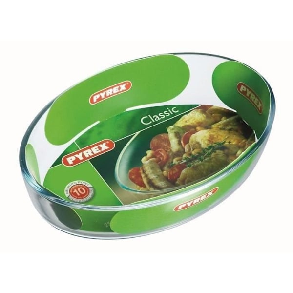 PYREX Classic Glas oval ugnsform 25x17 cm transparent Transparent