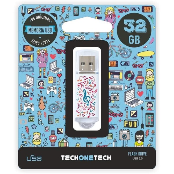 Tech-One-Tech Pendrive 32GB Tech One Tech Music Dream - TEC4003-32