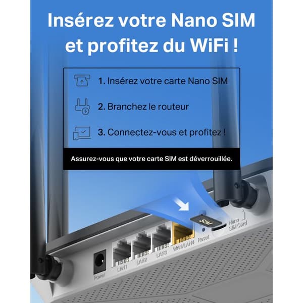 Router - MERCUSYS - MB115 - 4G LTE - 4 högvinstantenner - 300 Mbps