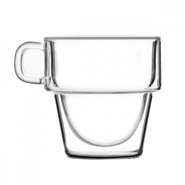 Set med 6 dubbelväggiga koppar 150ml - Vialli Design - Transparent - Transparent
