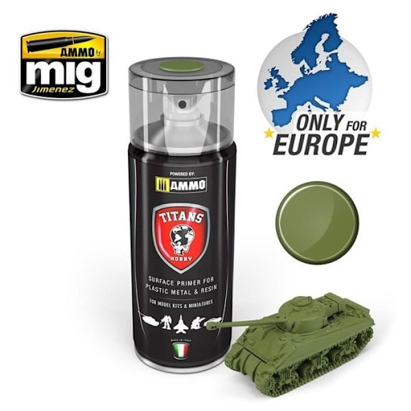 Titans Hobby Spray: Military Green Matt Primer