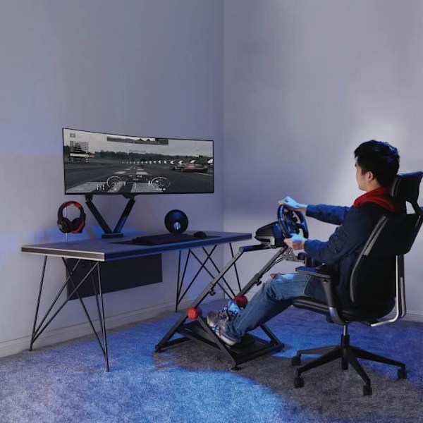 Fällbart pedalrattstativ NanoRS RS155 Racing Simulator Svart