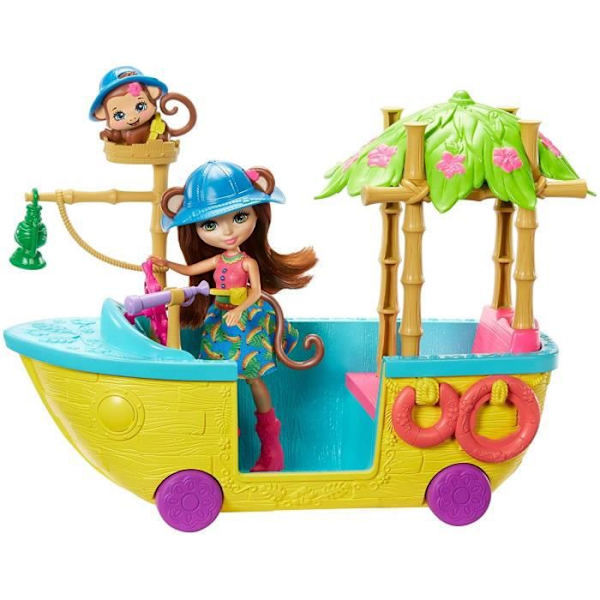 Enchanted Jungle - ENCHANTIMALS - Merit Monkey Explorer Boat - Gul - 4 år - Blandat Gul