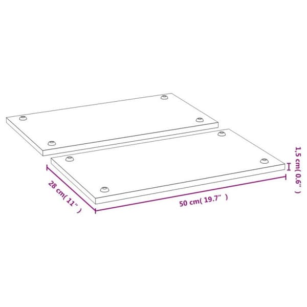 Spislock - VIDAXL - 50x28 cm - 2 st - Bambu - Halkfri PVC beige