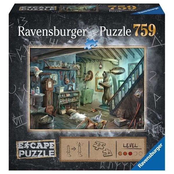 Escape-pussel - Skräckens källare - Ravensburger - Pussel Escape Game 759 bitar - Från 14 år Flerfärgad