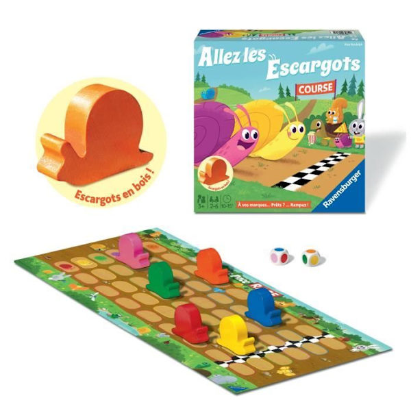 Go sniglar - Ravensburger - Brädspel för barn - Kursspel - 2 till 6 spelare - Från 3 år Blå