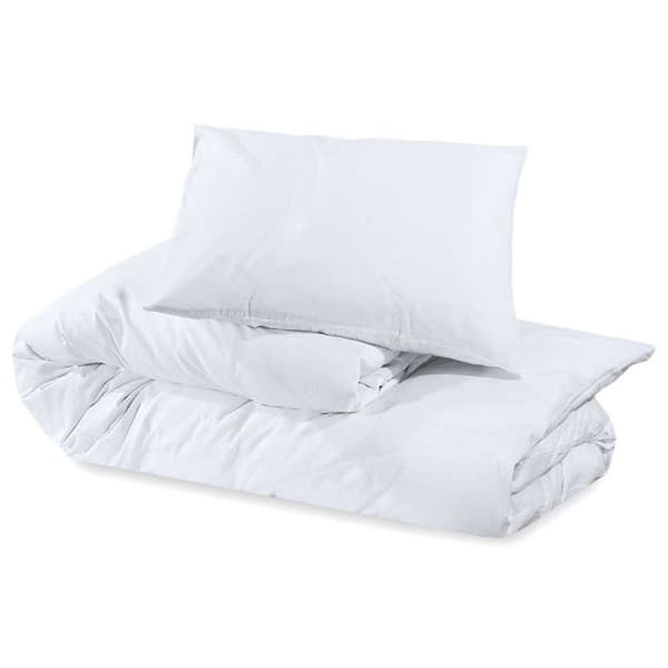 vidaXL Påslakanset Vit 135x200 cm Microfiber136022