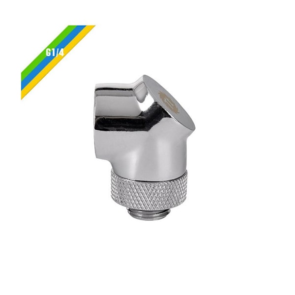 Vattenkylningstillbehör - Thermaltake - G1/4 90 Grader Adapter - Krom - G1/4 till 90°
