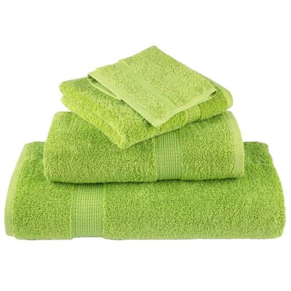 vidaXL Set av högkvalitativa handdukar SOLUND 12 st grön 137585