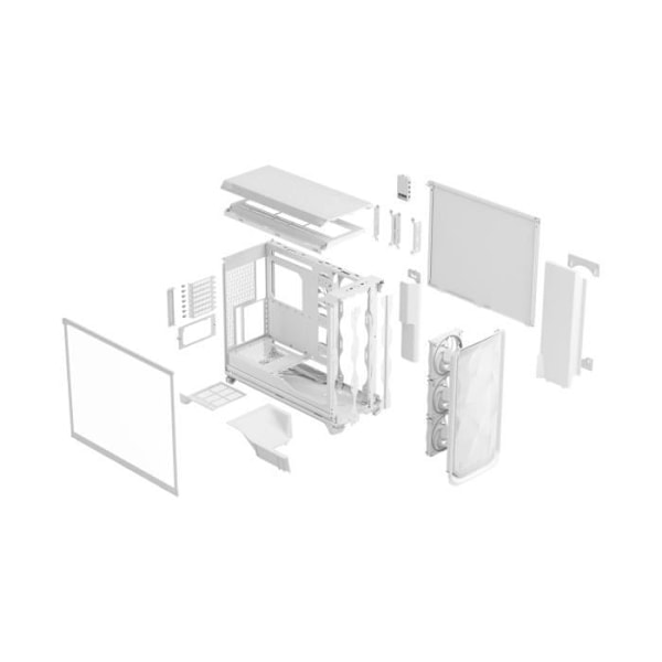 PC-chassi - FRACTAL DESIGN - Meshify 3 XL Ambience Pro RGB TG - E-ATX (330 mm) / SSI-EEB / SSI-CEB - 3 fläktar - USB Typ C